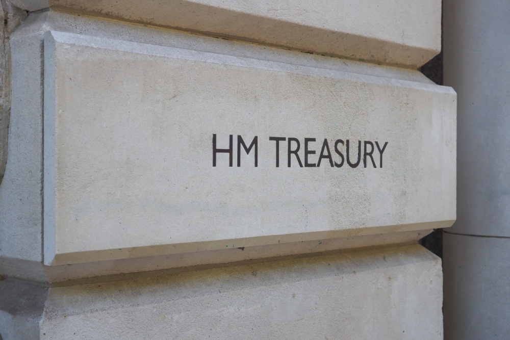 exterior of HM Treasury, London